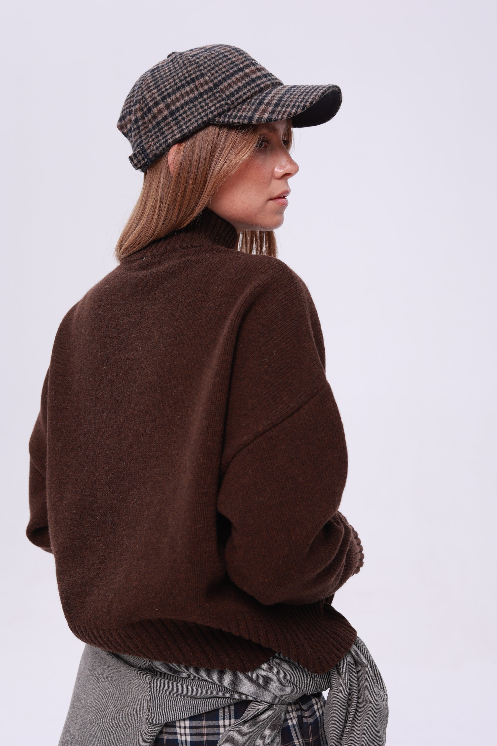 Sweter Wełniany Dolan Chocolate