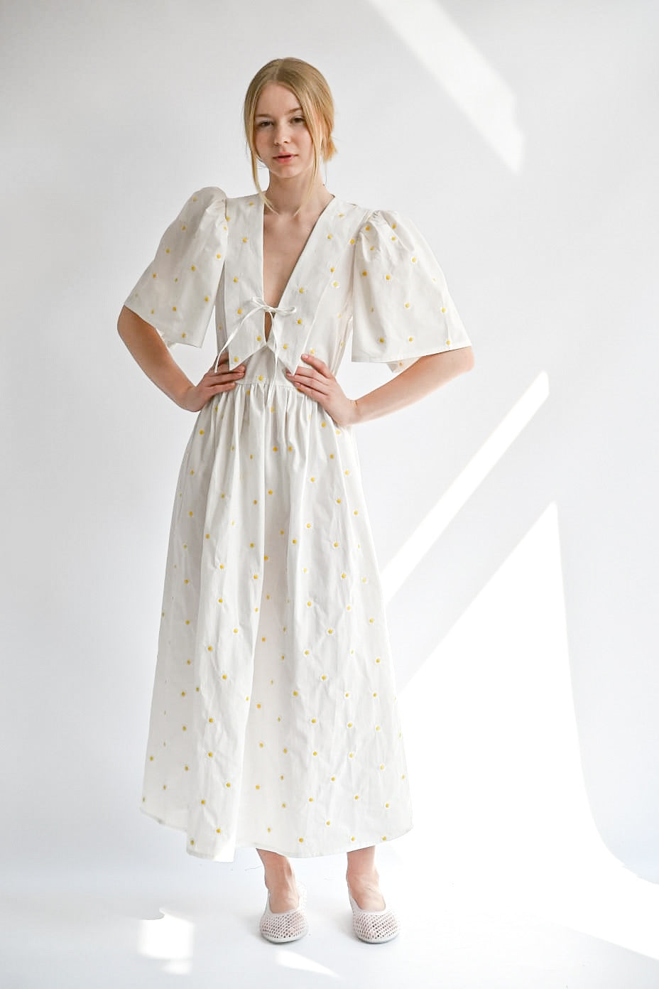 Sukienka Lisette white daisy